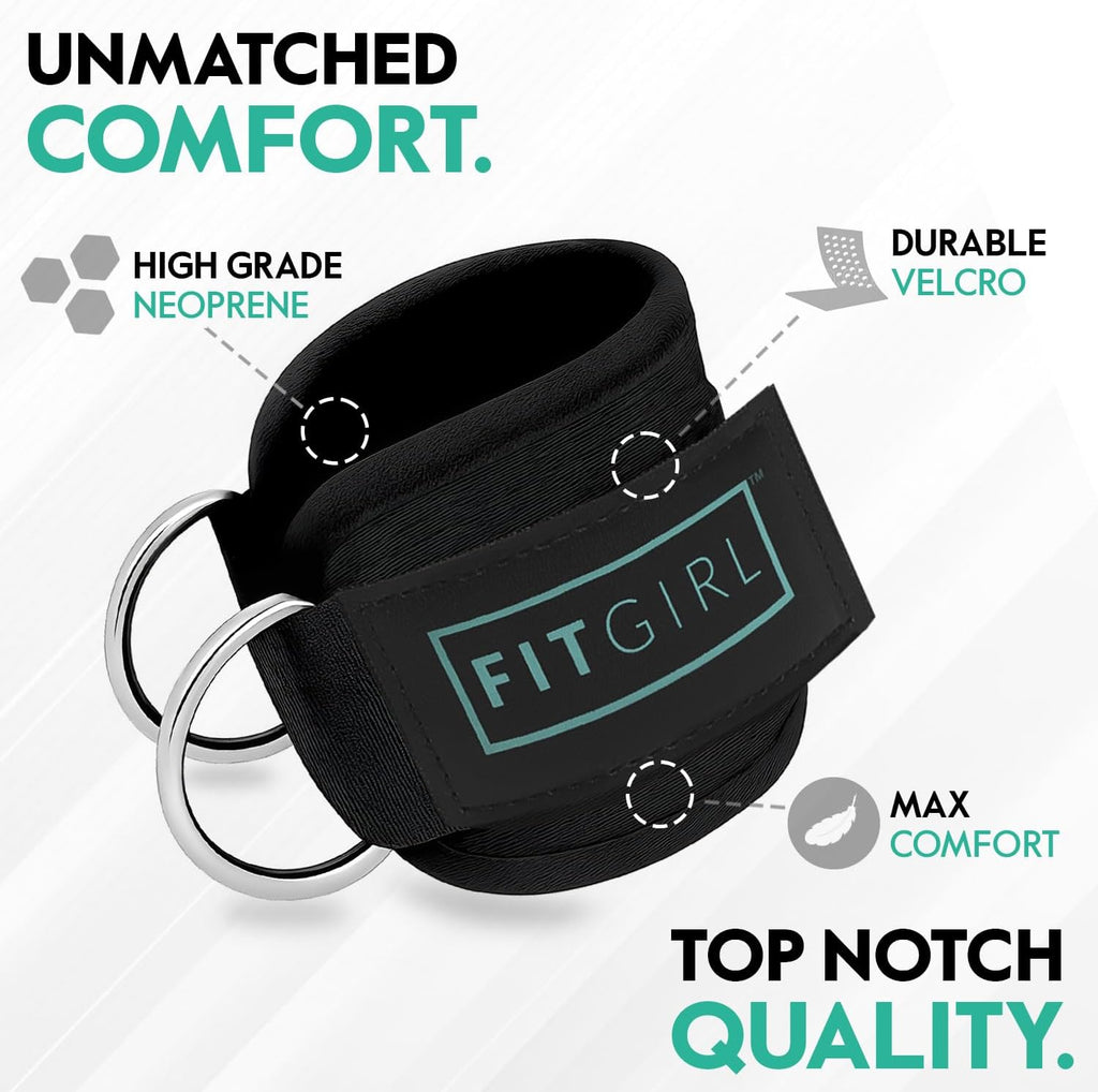 FITGIRL Ankle Strap for Cable Machine – Premium Padding and Comfort for Cable