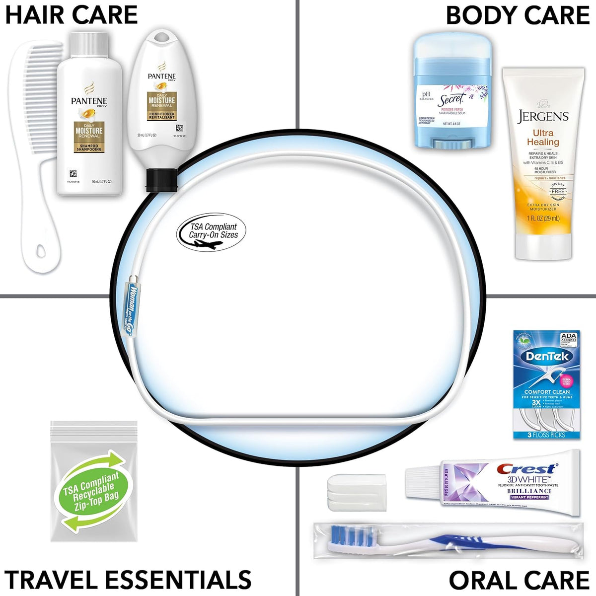 Convenience Kits International Women's Deluxe 10 Piece Kit with Travel Size