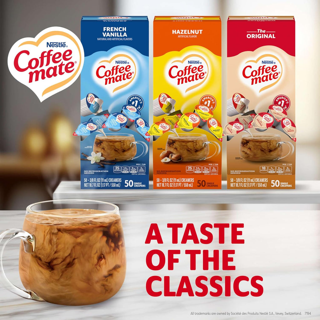Nestle Coffee mate Creamer Singles Variety Pack, Original, French Vanilla