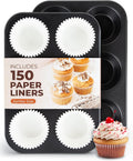 CARTMAN 2-Pack Jumbo Muffin Pan with 150 Liners, 12.6" x 8.3", Nonstick