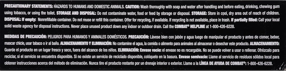 Combat Max 12 Month Roach Killing Bait, Small Roach Bait Station
