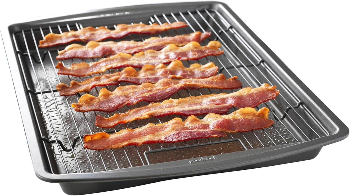 GoodCook 15” x 10.5” Nonstick Carbon Steel Baking Pan & Raised Wire Rack