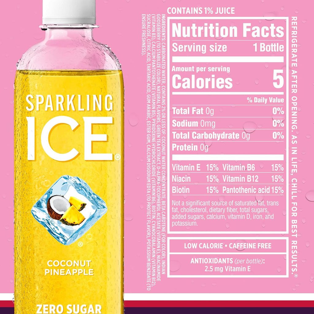 Sparkling Ice Purple Variety Pack, Flavored Water, Zero Sugar, with Vitamins