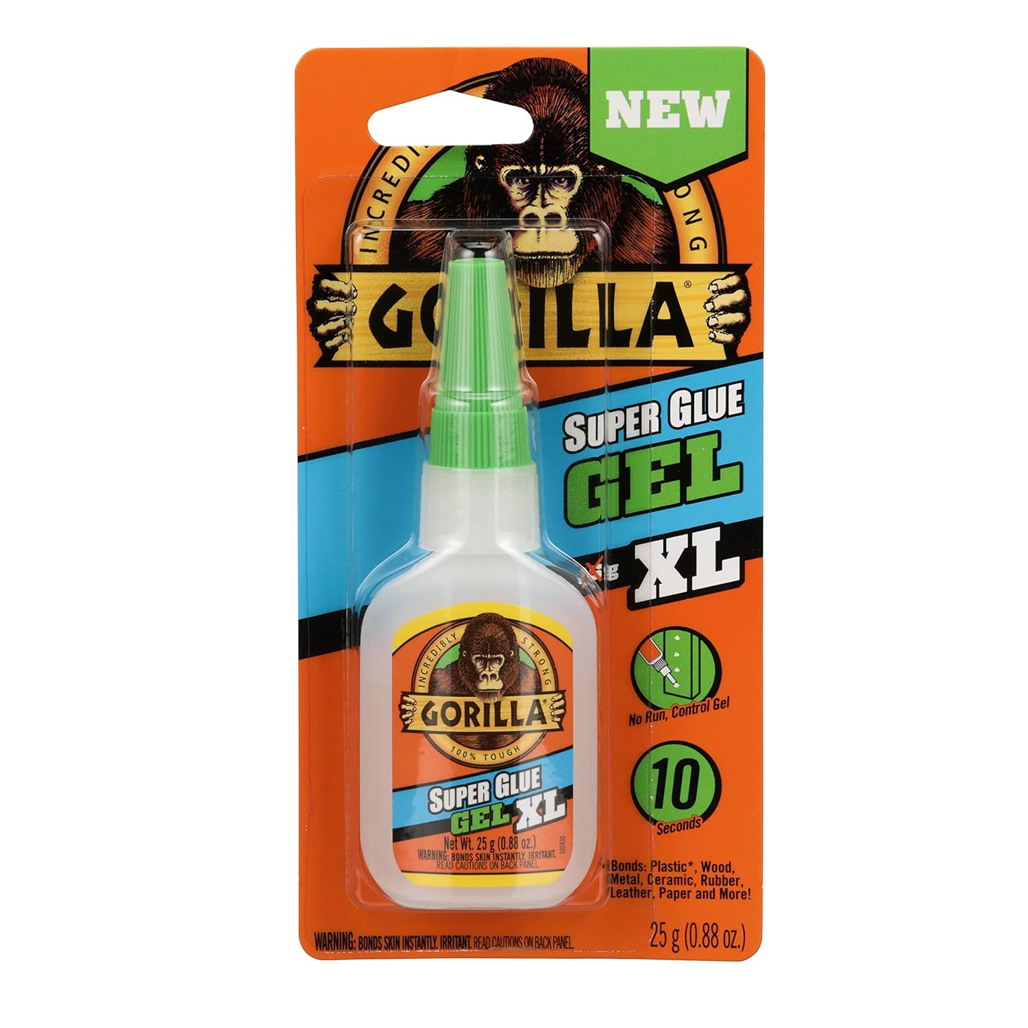 Gorilla Super Glue Gel XL, Clear 25g (Pack of 1) - Fast‑Setting, No‑Drip