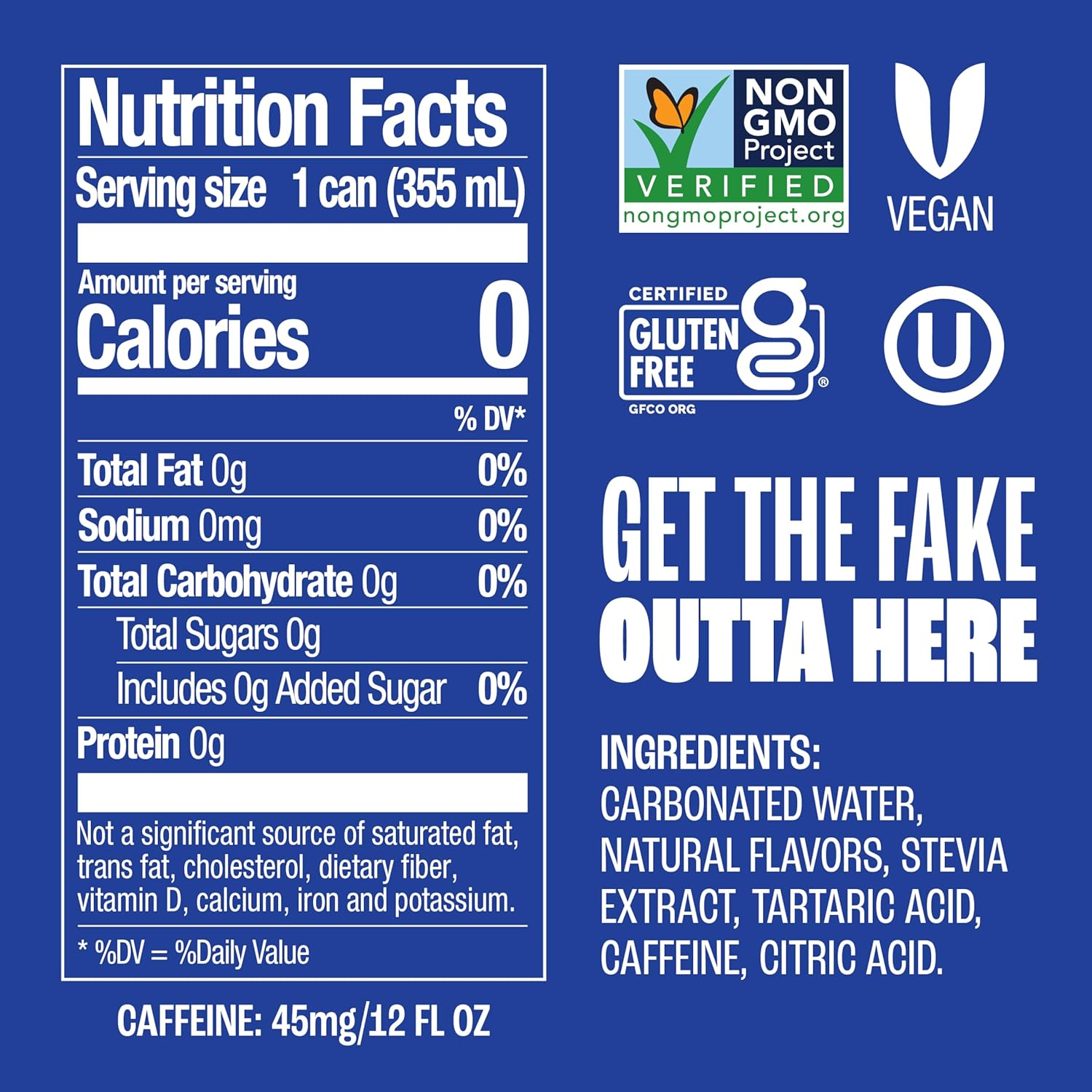 Zevia Zero Sugar Soda, Cola, 12 oz Cans (24-Pack) – Naturally Sweetened, Zero