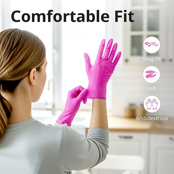 SwiftGrip Powder-Free Nitrile Gloves, 3-mil, Disposable Nitrile Gloves