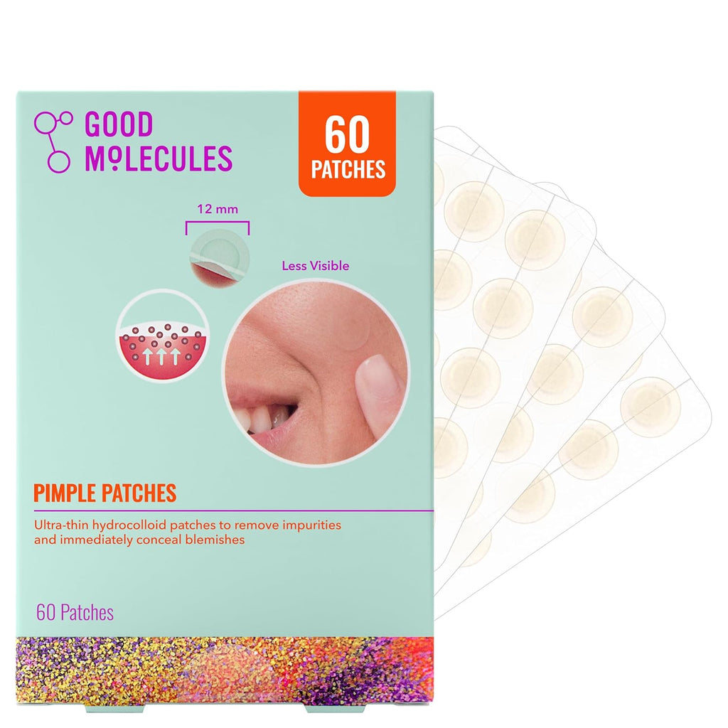 Good Molecules Pimple Patches for Face, 60 Pack – Ultra-Thin Hydrocolloid