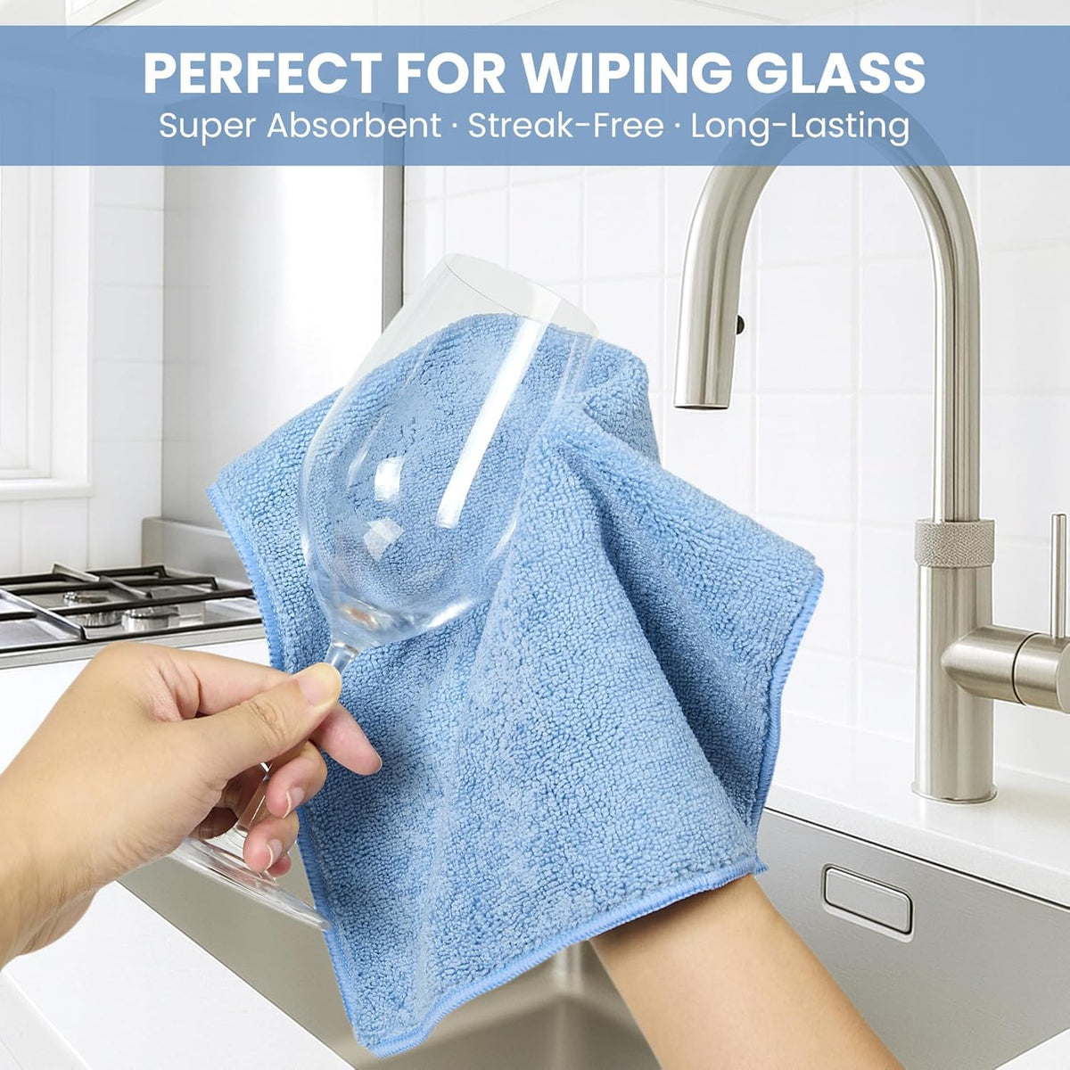 SIFANGKE Microfiber Cleaning Cloth, 12 Pack Assorted Color Cleaning Rags for