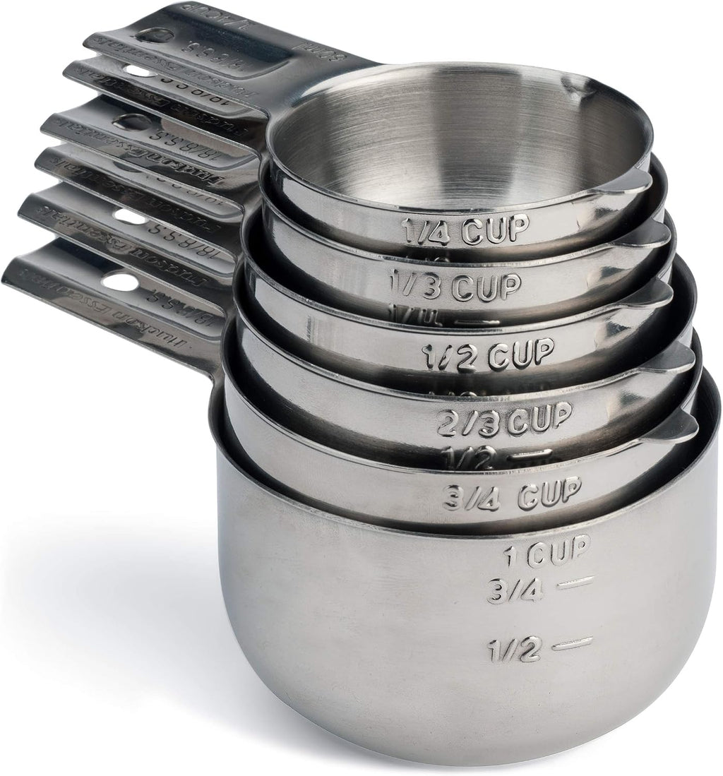 Hudson Essentials Stainless Steel Measuring Cups Set - hudson essentials stainless steel measuring cups set (6 piece