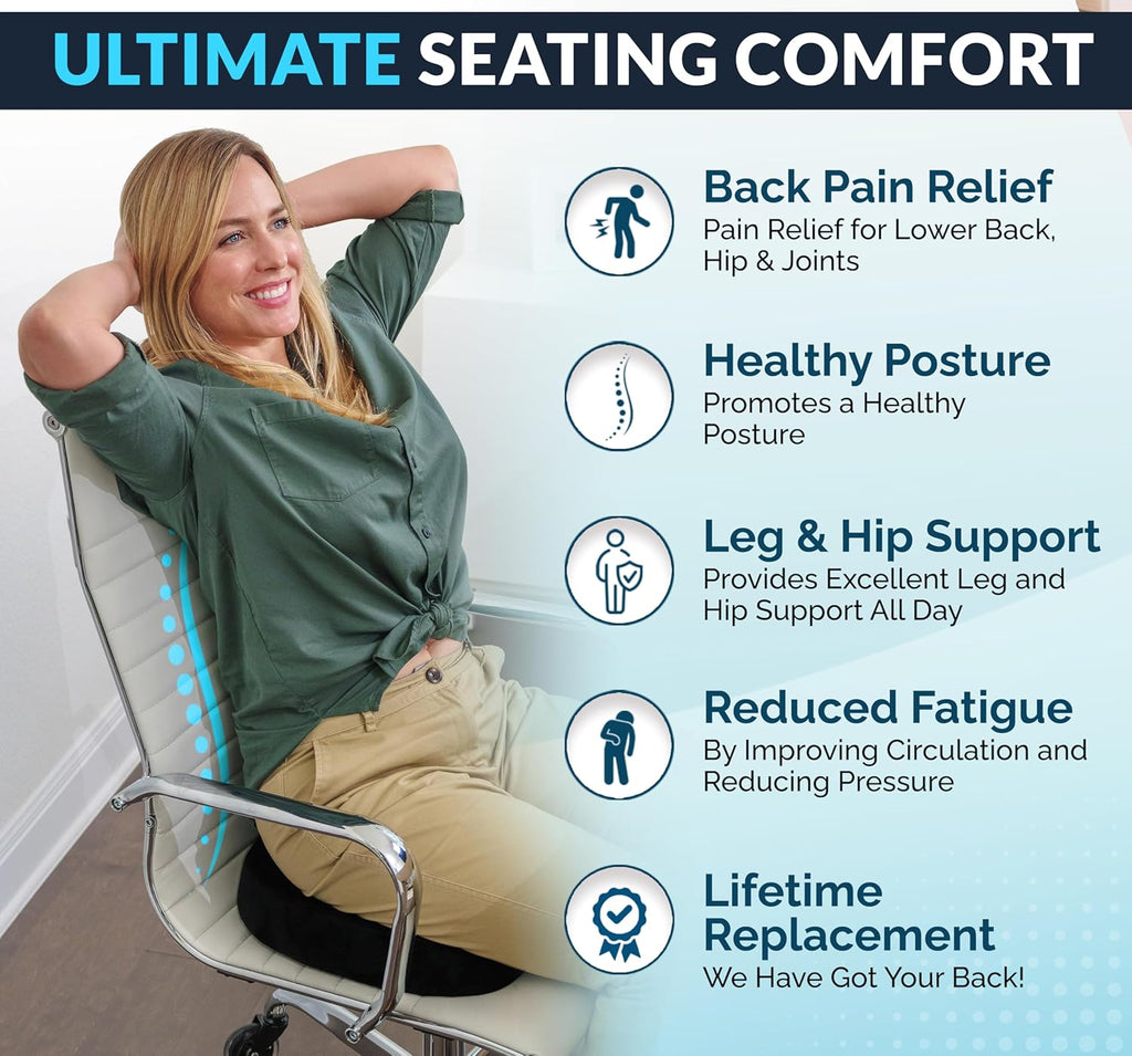 ComfiLife Premium Gel & Memory Foam Seat Cushion – Doctor Recommended Office