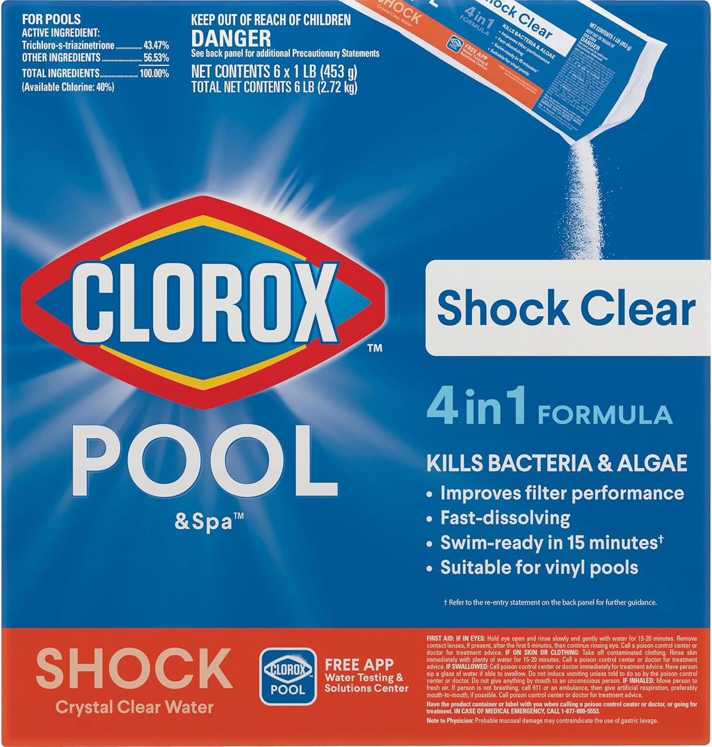 Clorox® Pool&Spa™ Shock Clear, for Crystal Clear Swimming Pool Water