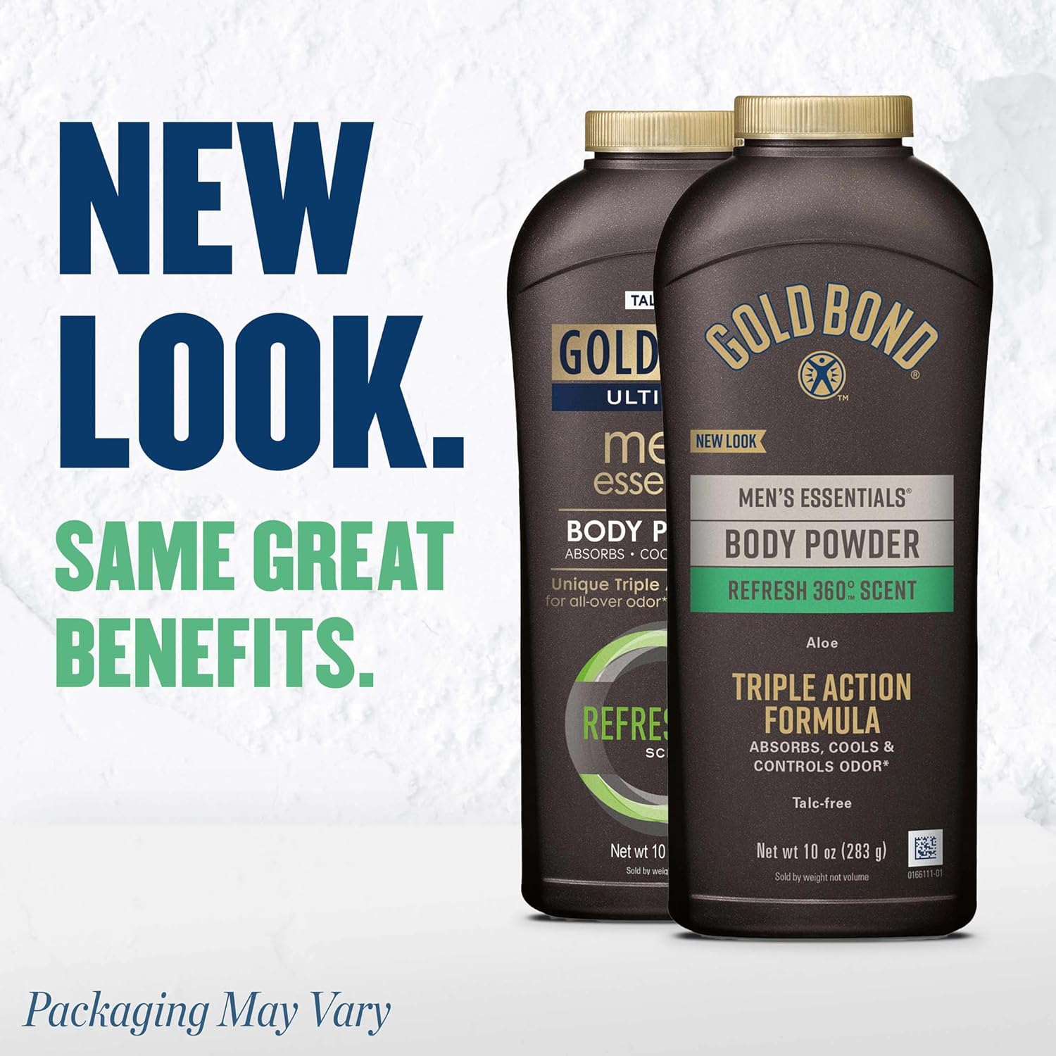 Gold Bond Men's Essentials Talc Free Body Powder, 10 oz., Refresh 360 Scent