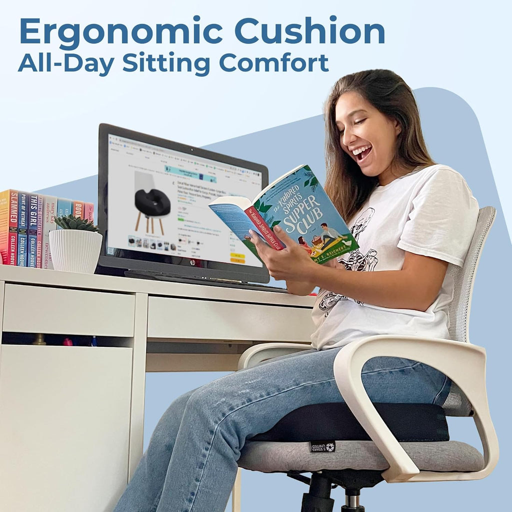 5 STARS UNITED Donut Pillow Hemorrhoid Tailbone Cushion – Large Cushion for