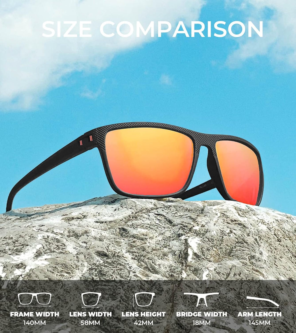 KALIYADI Polarized Sunglasses for Men, Lightweight Sun Glasses with UV