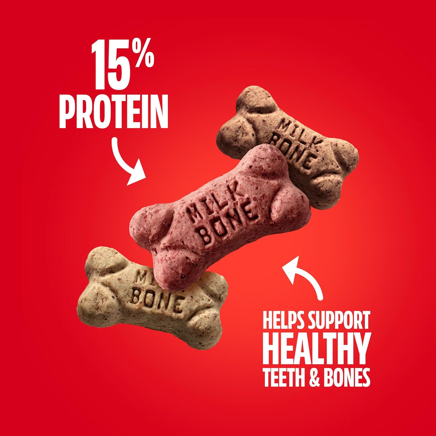 Milk-Bone Flavor Snacks Mini’s Dog Biscuits, Flavored Crunchy Dog Treats, 36