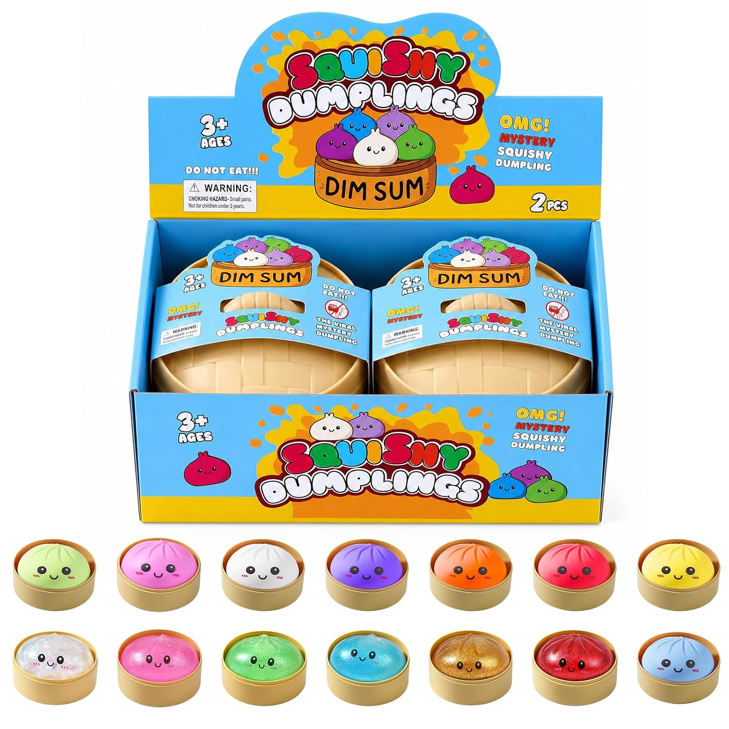 2PCS Squishy Mystery Box, Stress Relief for Desk Decor, Squeeze Toys