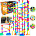 Marble Genius 300 pcs Glow Marble Race Track & STEM Toy for Kids Ages 4+