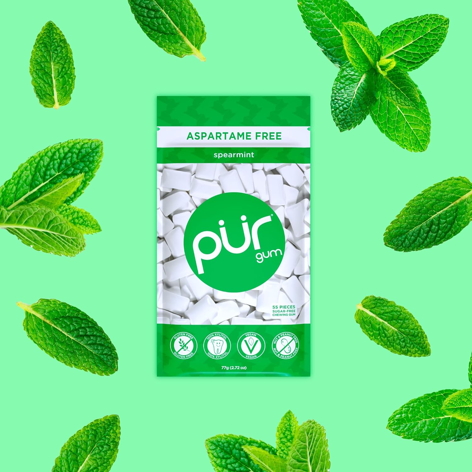 PUR Gum Aspartame Free Chewing Gum