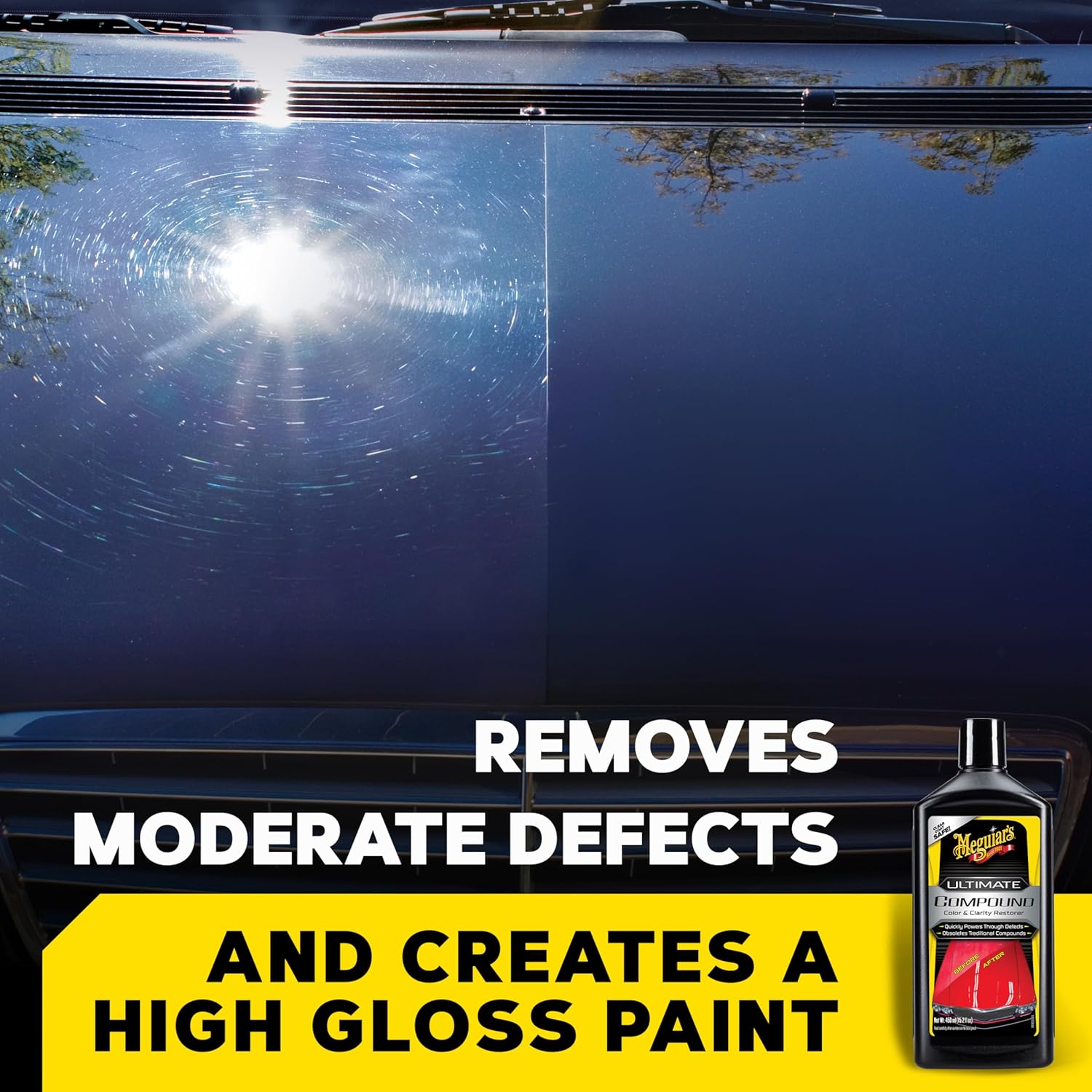 Meguiar's Ultimate Compound - Pro-Grade Car Scratch Remover, Paint Correction