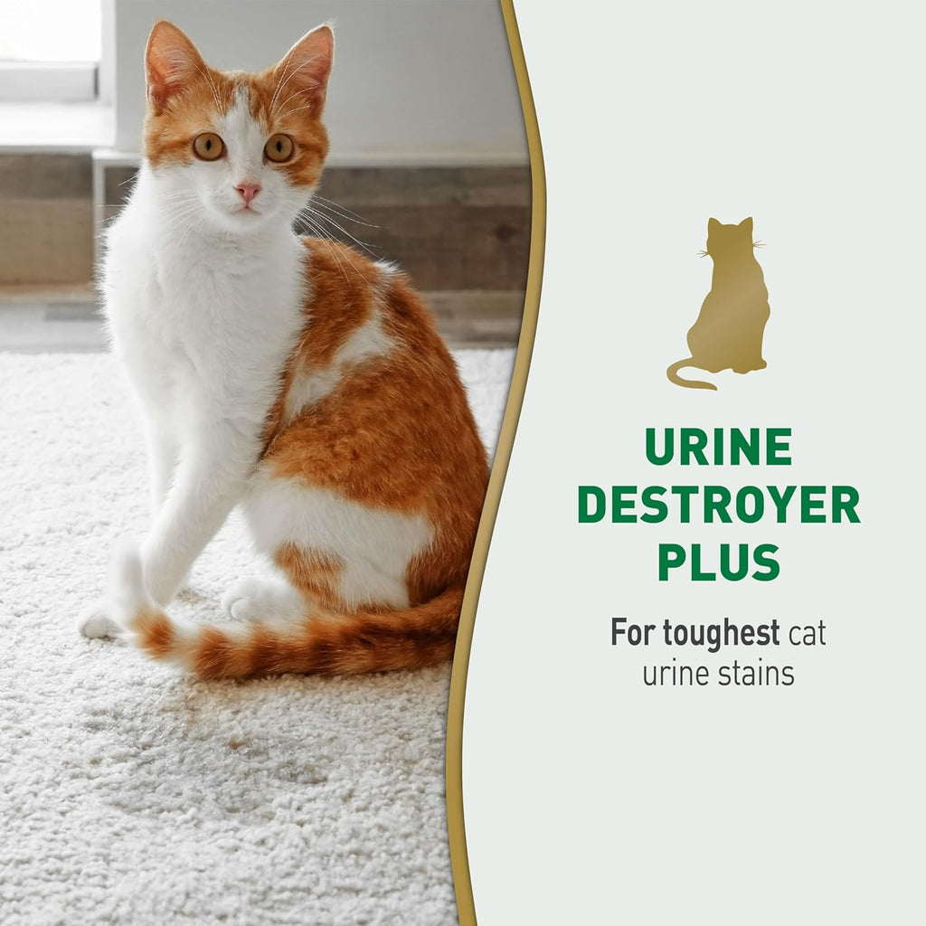 Nature’s Miracle Urine Destroyer Plus Cat, 32 Ounces,Unscented, Enzymatic