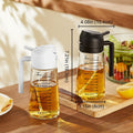 TrendPlain 16oz/470ml Glass Olive Oil Sprayer for Cooking – 2 in 1 Olive Oil
