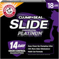 ARM & HAMMER Slide Platinum Easy Clean-Up Clumping Cat Litter, 18 lbs - arm & hammer platinum slide easy clean clumping