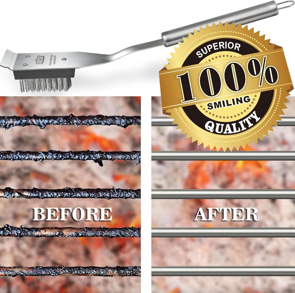 GRILLART Grill Brush and Scraper, Wire BBQ Grill Brush for Outdoor Grill