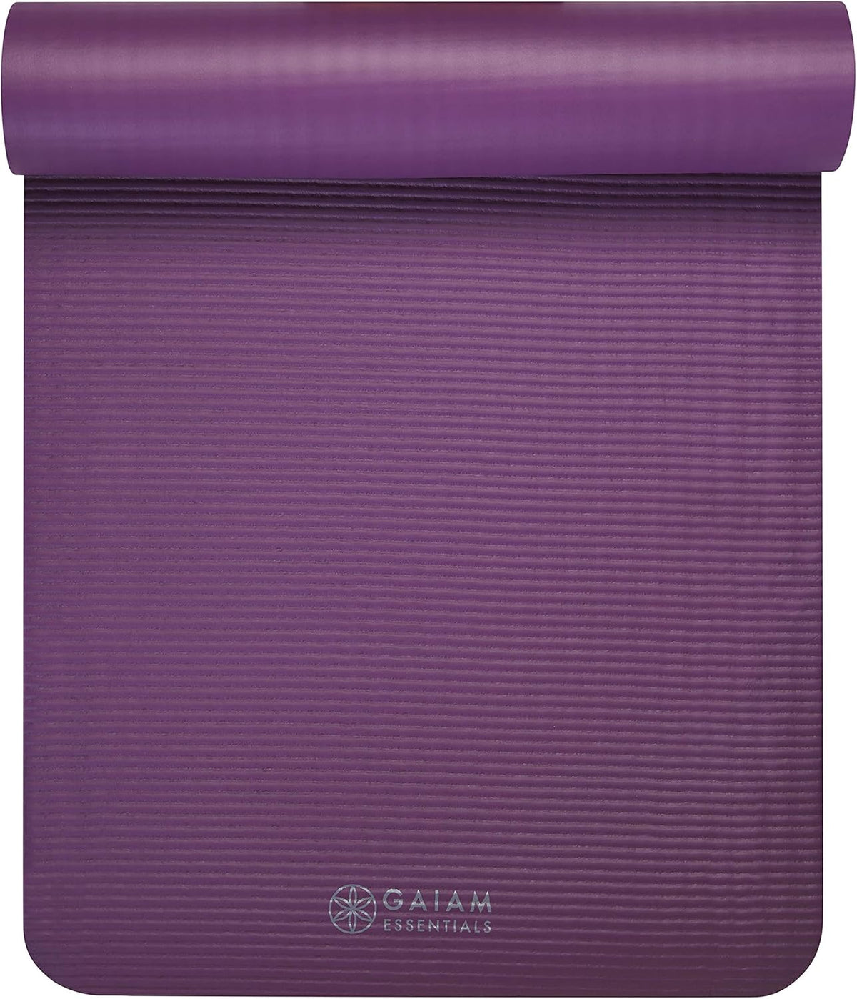 Gaiam Yoga Mat, Pilates & Exercise Mat, Thick 2/5" (10mm) Workout Mat with