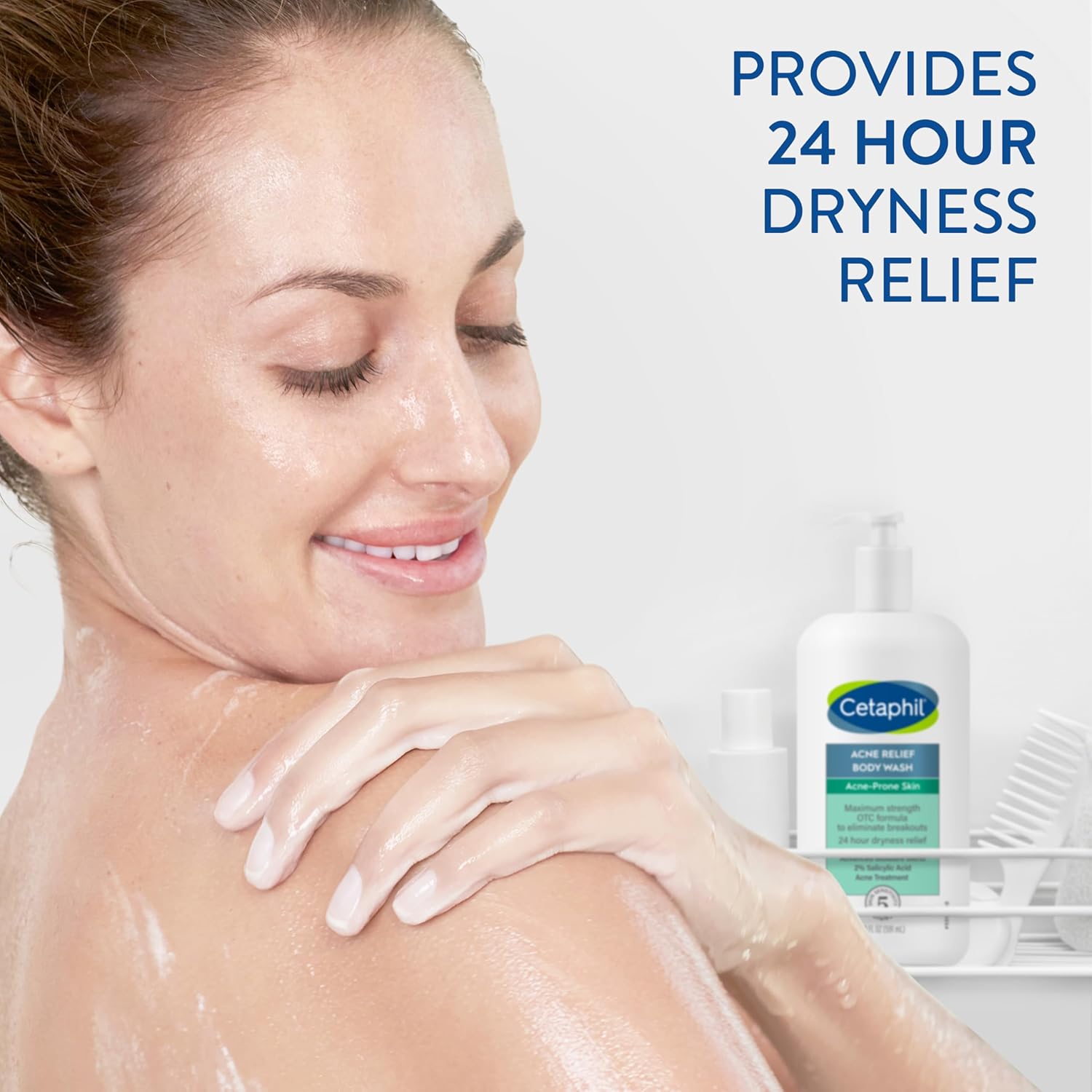 Cetaphil Body Wash, Acne Relief Body Wash with 2% Salicylic Acid to Eliminate