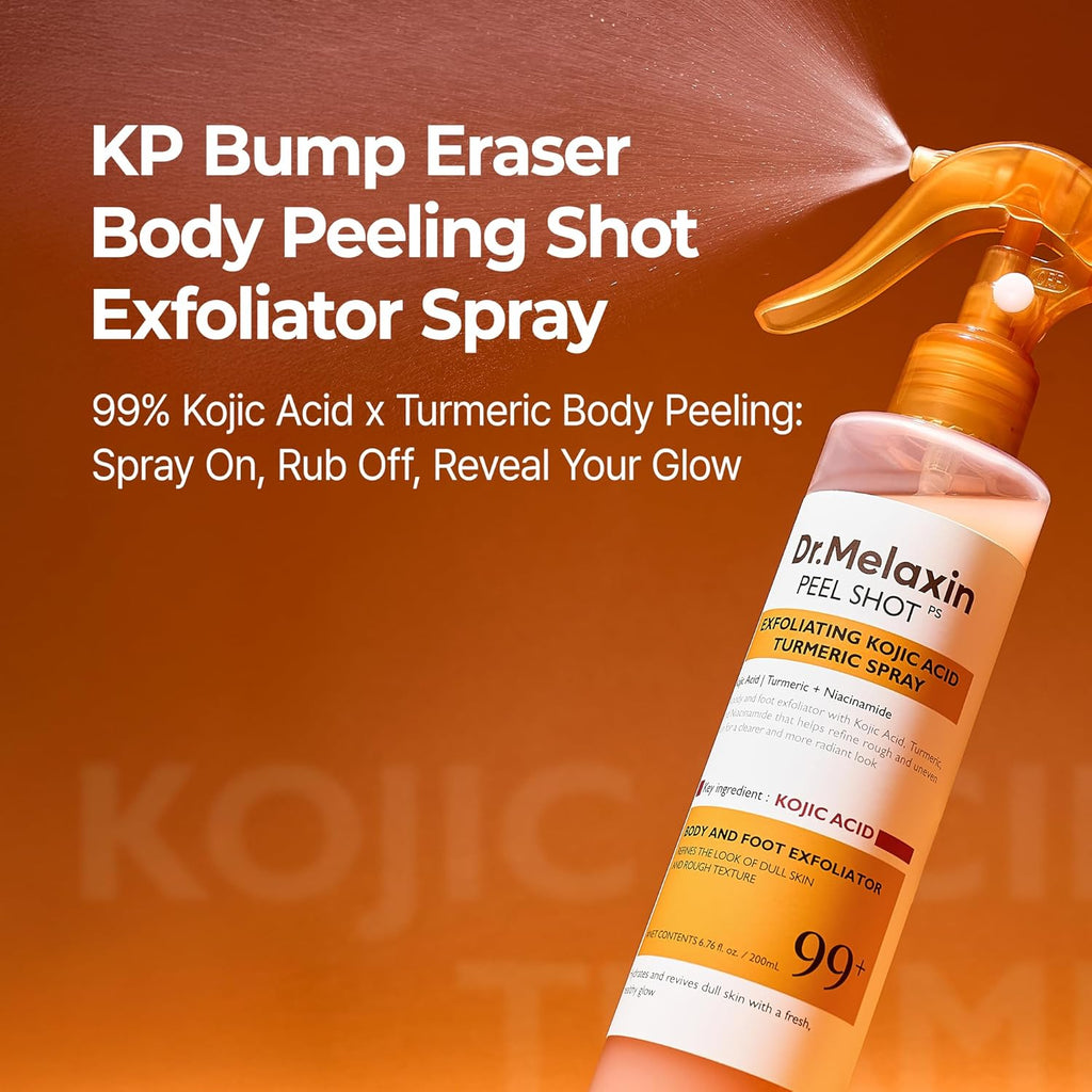 Dr.Melaxin Body Keratin Care Kojic Acid Turmeric Spray with AHA & PHA, Gentle