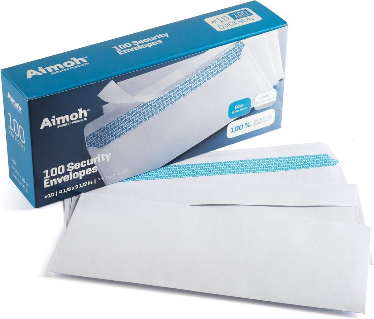 Aimoh #10 Security Self Seal Envelopes – 100 Qty