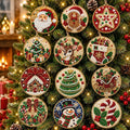 12 PCS Christmas Ornaments DIY Pearl Diamond Art Kits for Adults