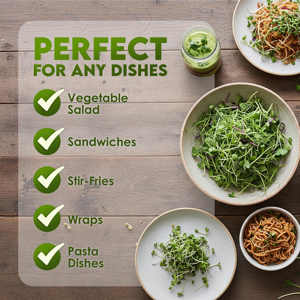 Nature Jim’s Sprouts Organic Salad Mix – Non-GMO Microgreen Seeds, Perfect