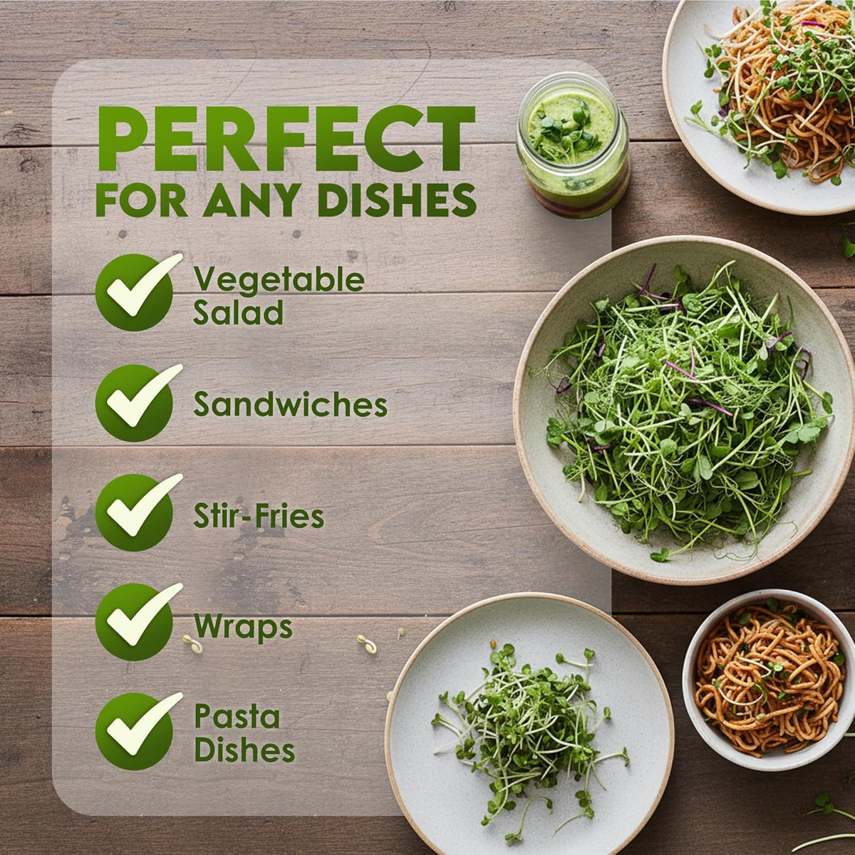 Nature Jim’s Sprouts Organic Salad Mix – Non-GMO Microgreen Seeds, Perfect