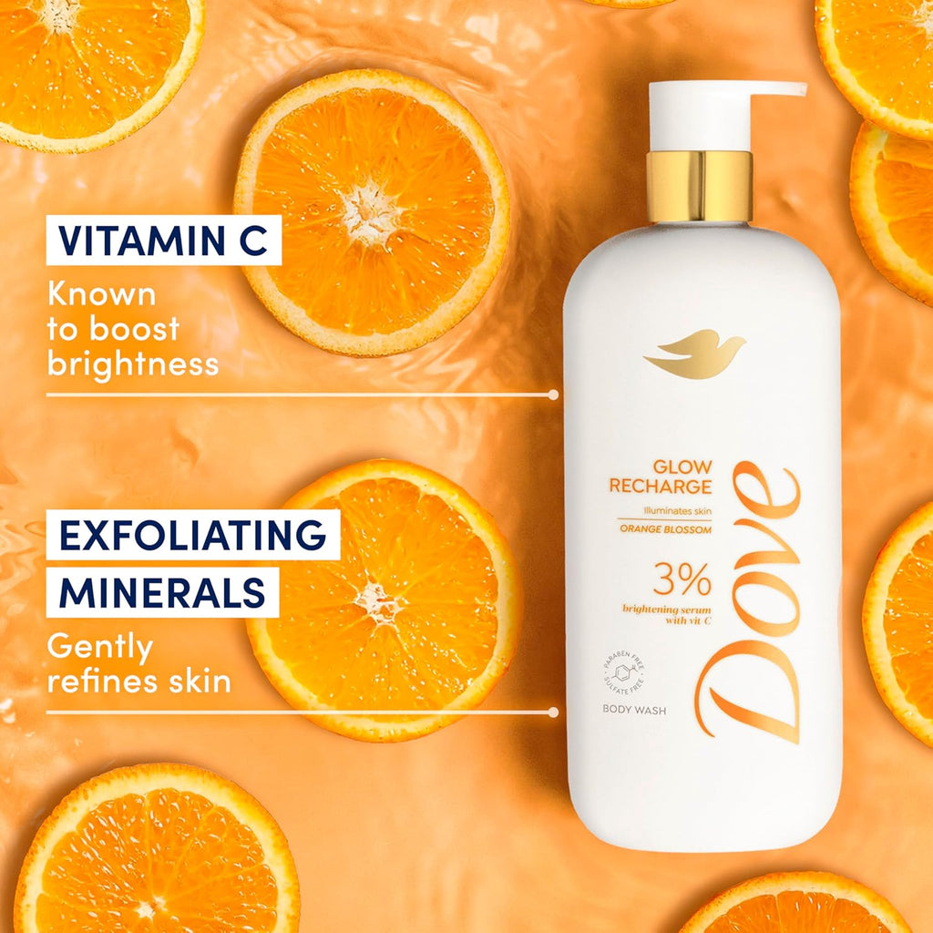Dove Serum Body Wash Glow Recharge illuminates & Exfoliates skin with