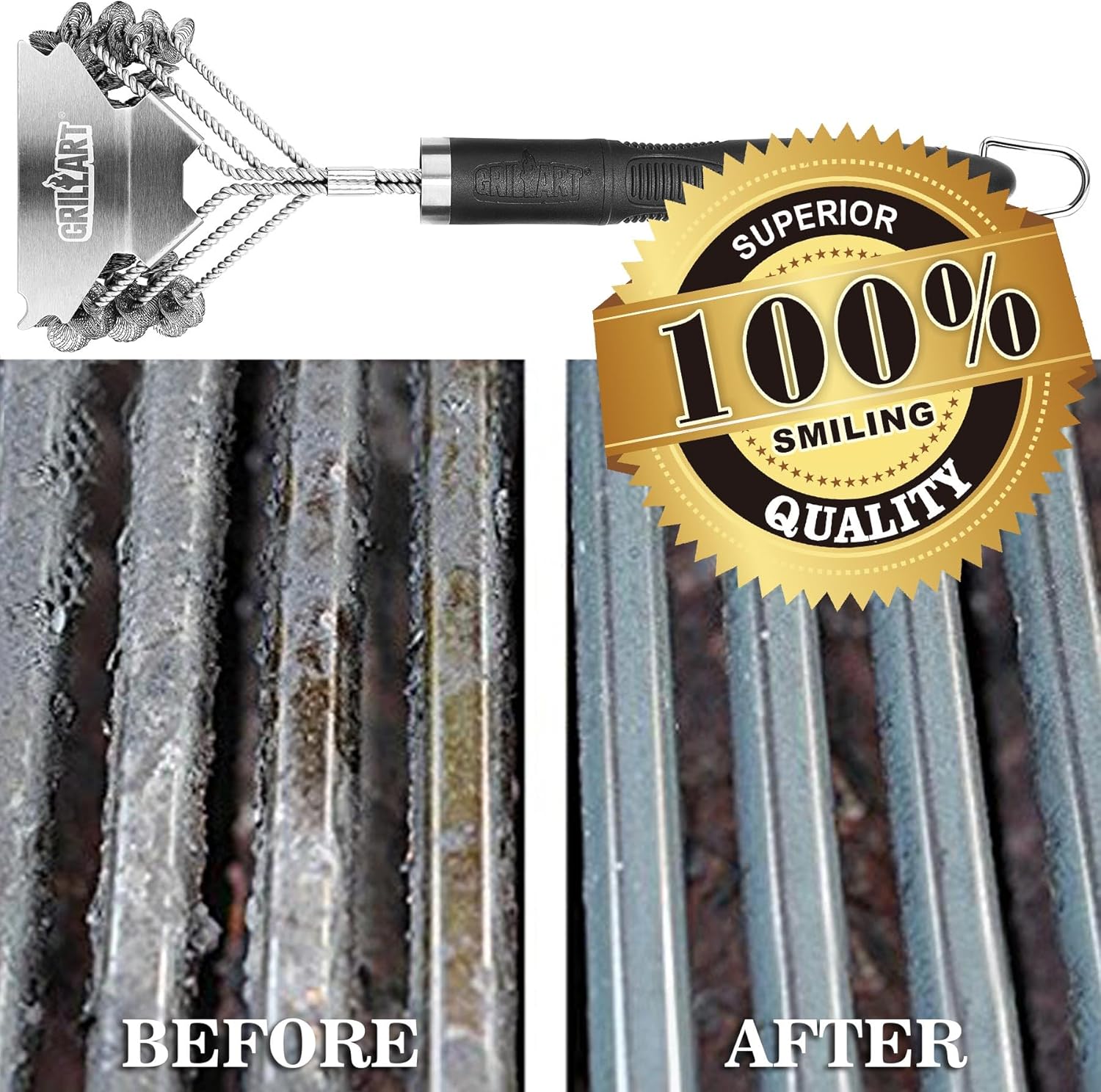 Grill Brush and Scraper Bristle Free – Safe BBQ Brush for Grill – 18''
