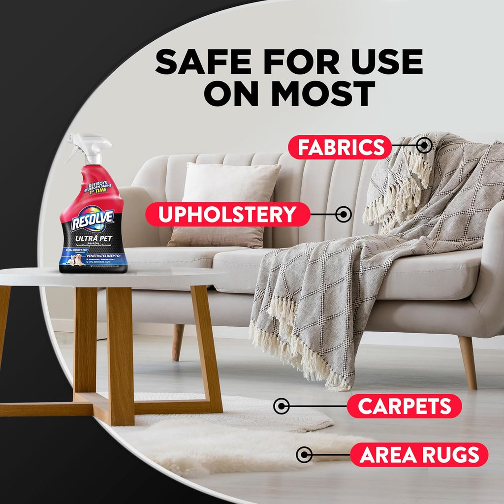 Resolve Ultra Pet Carpet Cleaner Spray – for Removal of Pet Stains & Odors