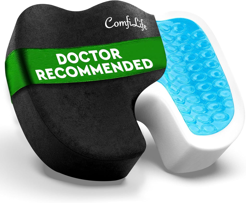 ComfiLife Premium Gel & Memory Foam Seat Cushion – Doctor Recommended Office