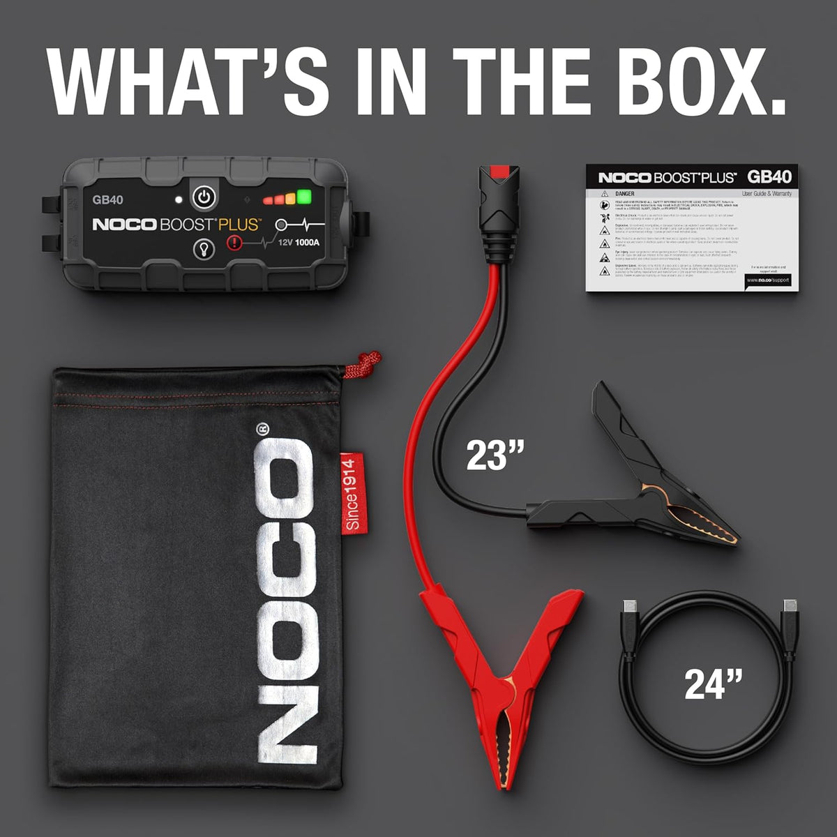 NOCO Boost GB40: 1000A UltraSafe Jump Starter – 12V Lithium Battery Booster