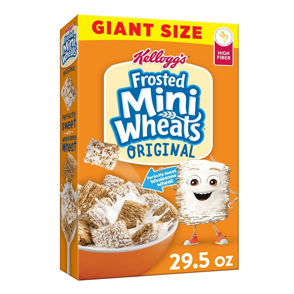 Kellogg’s Frosted Mini-Wheats Breakfast Cereal, High Fiber, 48g Whole Grain