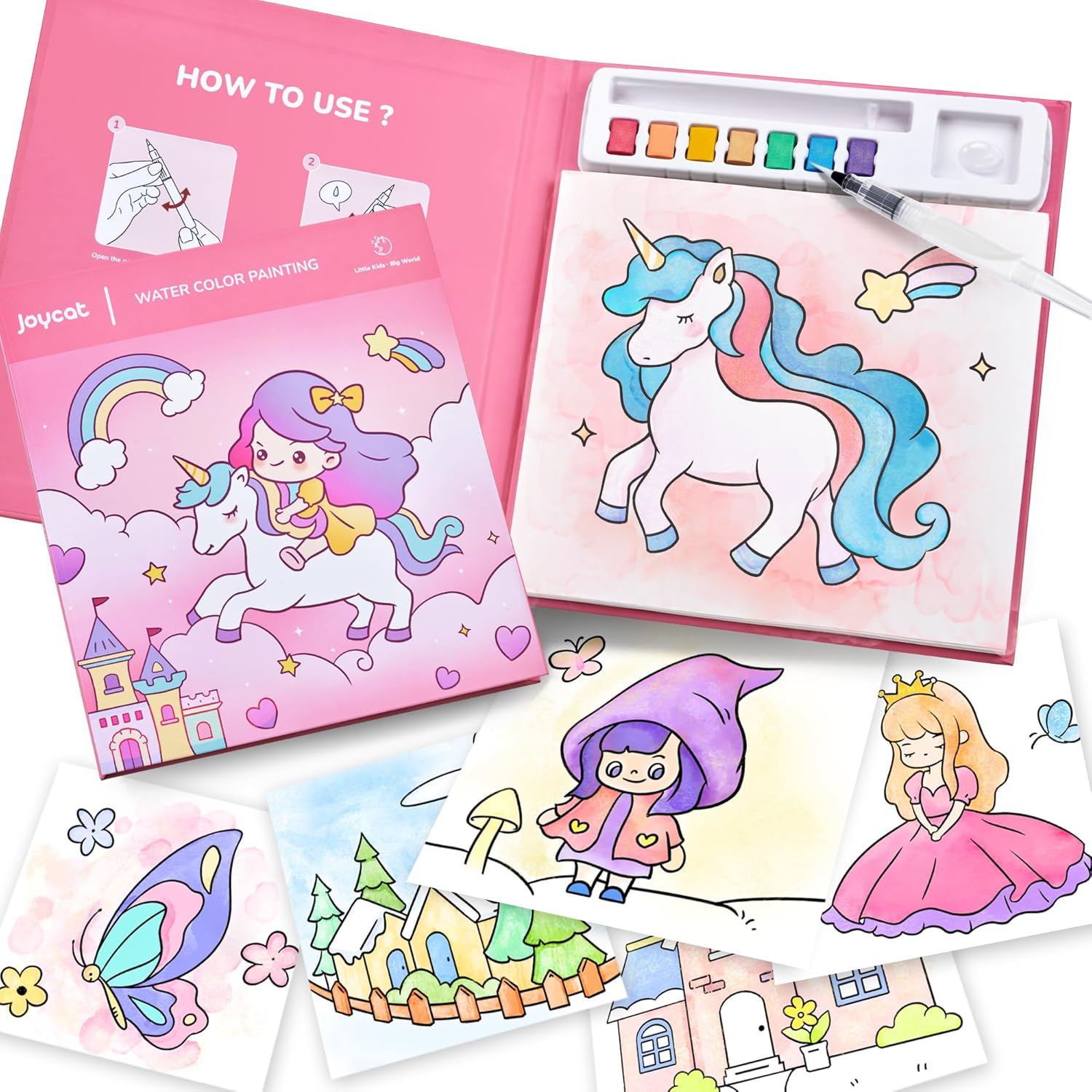 JoyCat Paint with Water Coloring Books for Toddlers, Watercolor Painting Sets