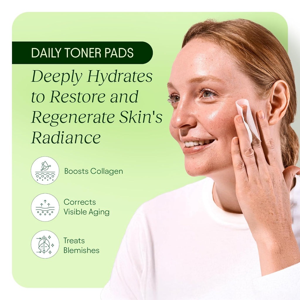 JiYu Toning Polish Pads - Korean Skincare for Dark Spots, Wrinkles & Dull