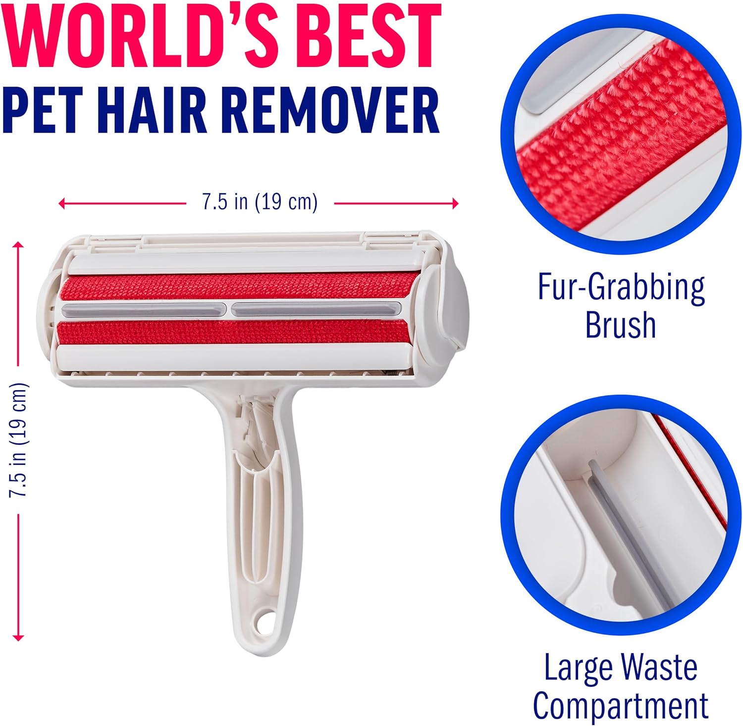 ChomChom Roller Pet Hair Remover – Original Size Reusable Lint Roller for Cat