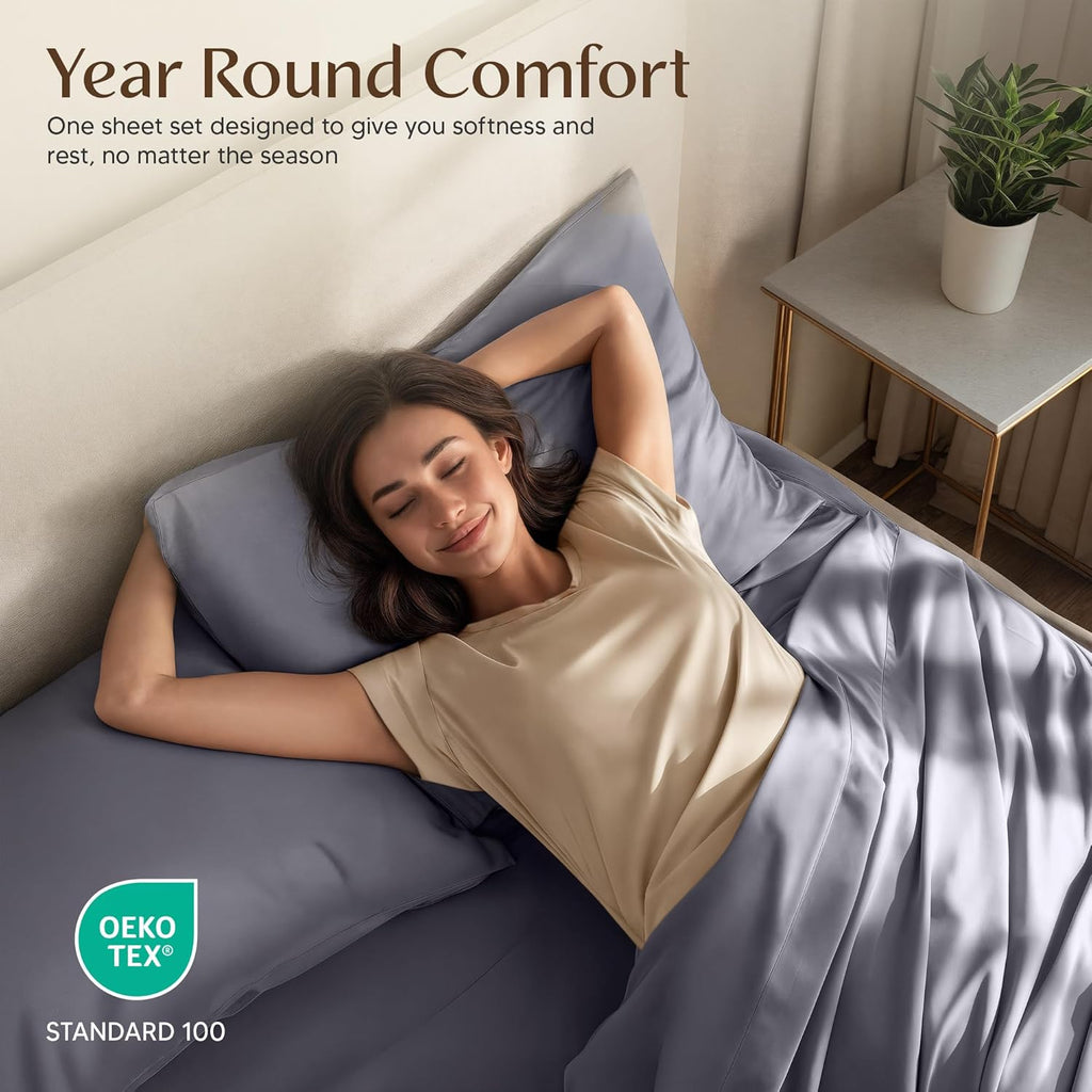 Utopia Bedding Queen Size Sheet Set – 4 Piece Bed Sheets, Soft and Breathable