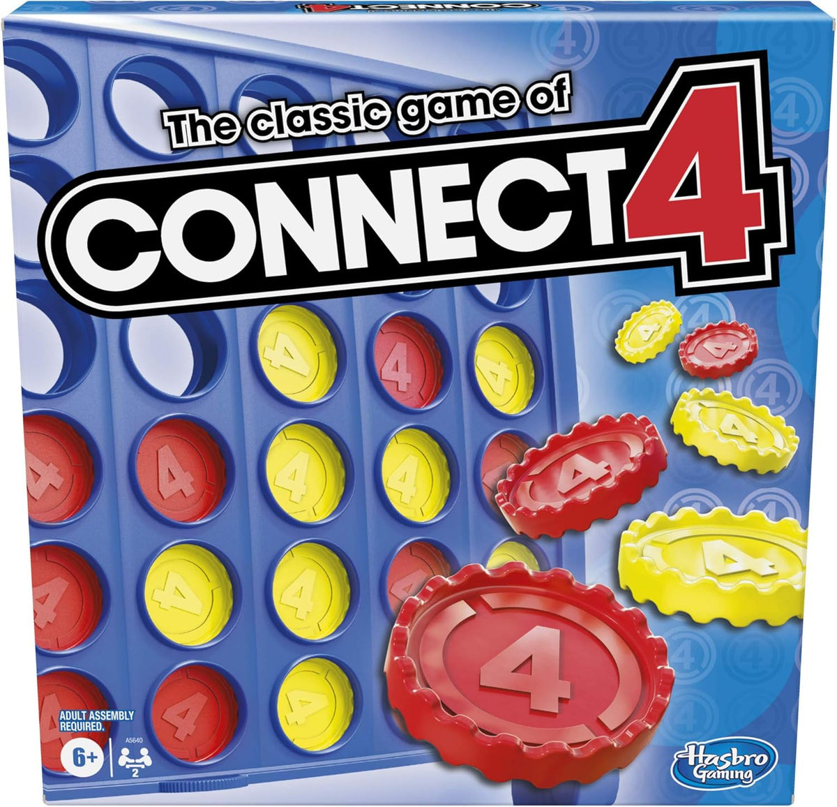 Hasbro Gaming Connect 4 Classic Grid, 4 in a Row Game, Strategy Board Games
