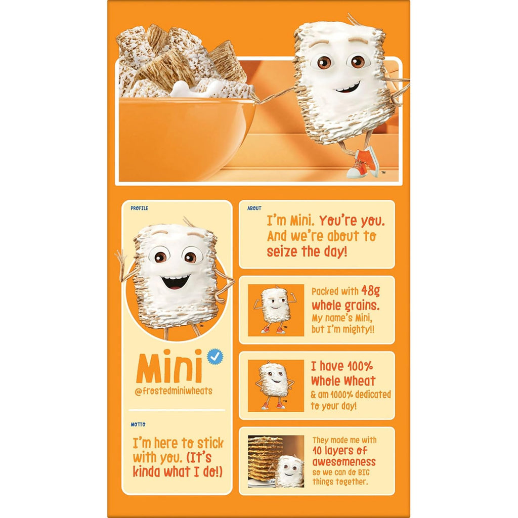 Kellogg’s Frosted Mini-Wheats Breakfast Cereal, High Fiber, 48g Whole Grain