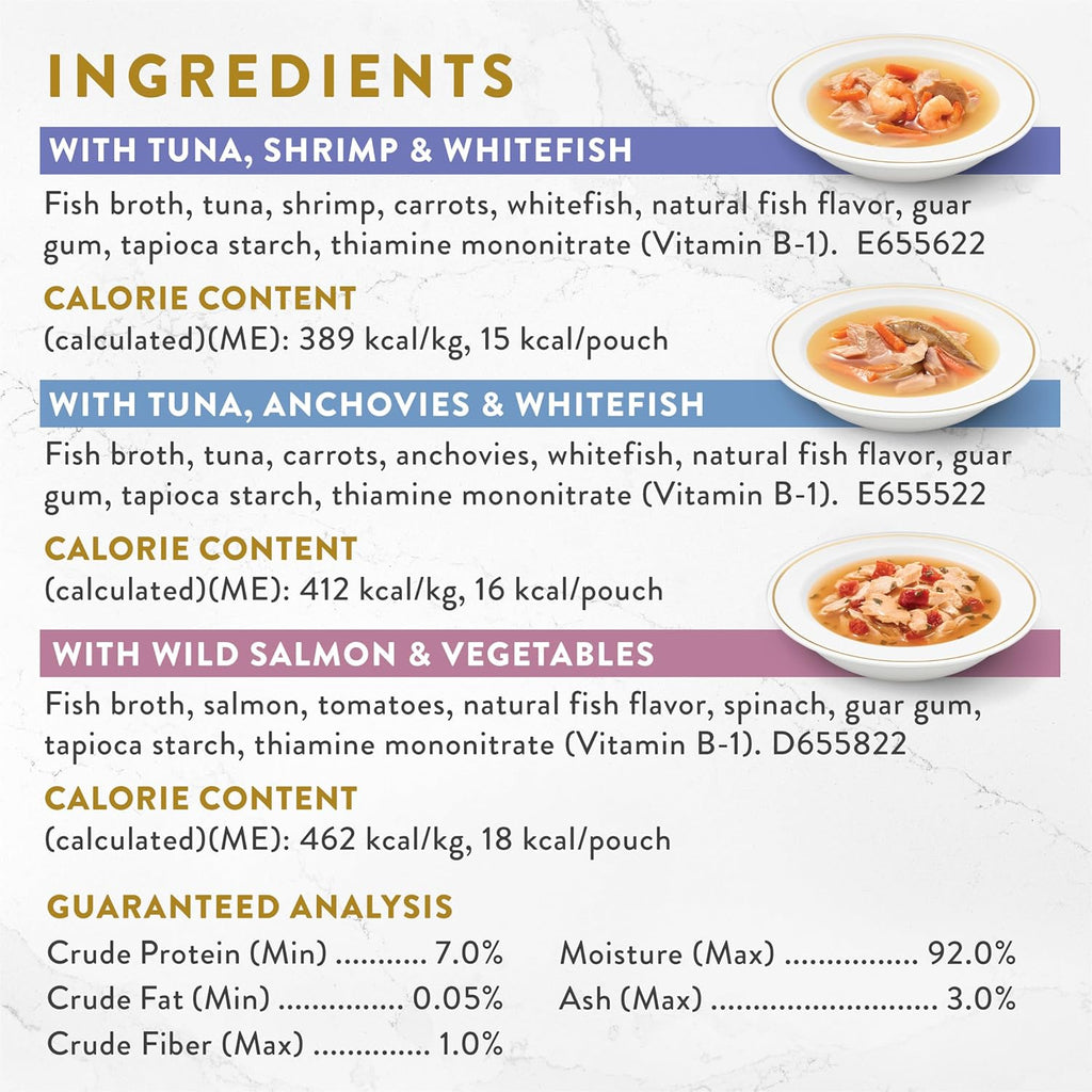 Purina Fancy Feast Lickable Wet Cat Food Broth Complement Classics Collection