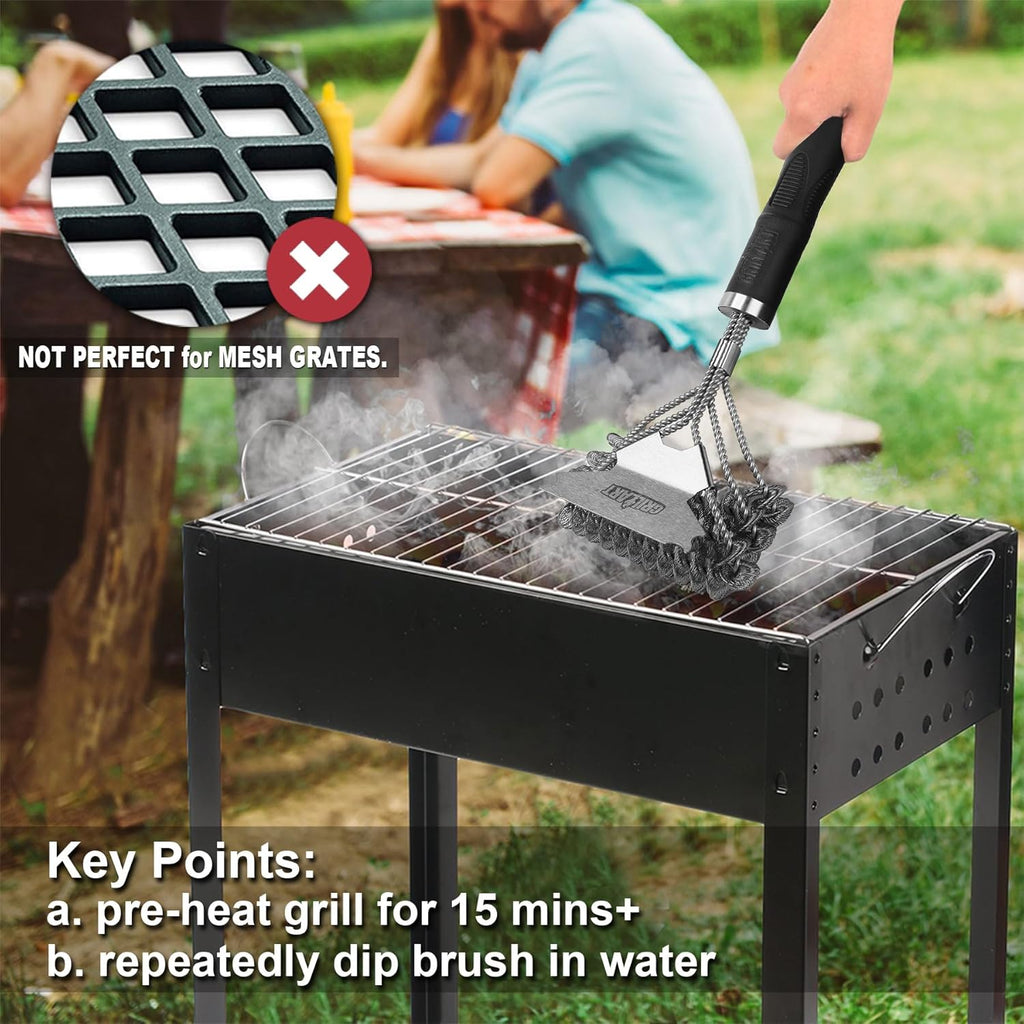 Grill Brush and Scraper Bristle Free – Safe BBQ Brush for Grill – 18''