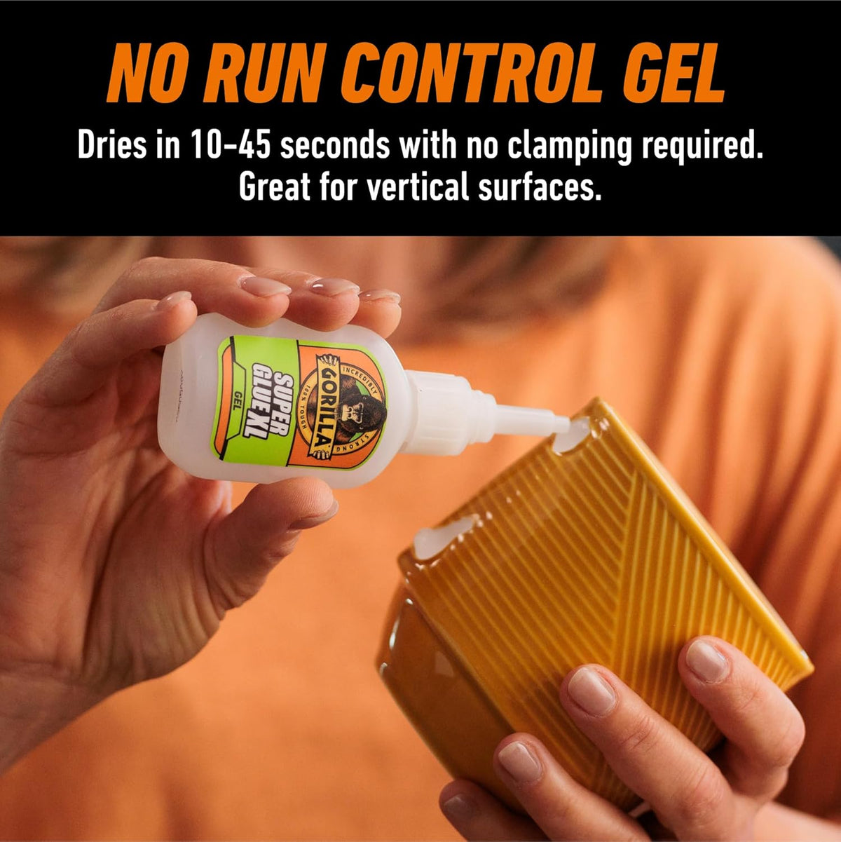 Gorilla Super Glue Gel XL, Clear 25g (Pack of 1) - Fast‑Setting, No‑Drip