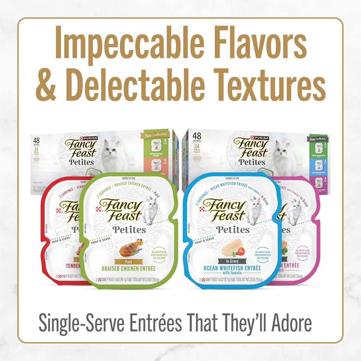 Purina Fancy Feast Gourmet Wet Cat Food Variety Pack, Petites Gravy